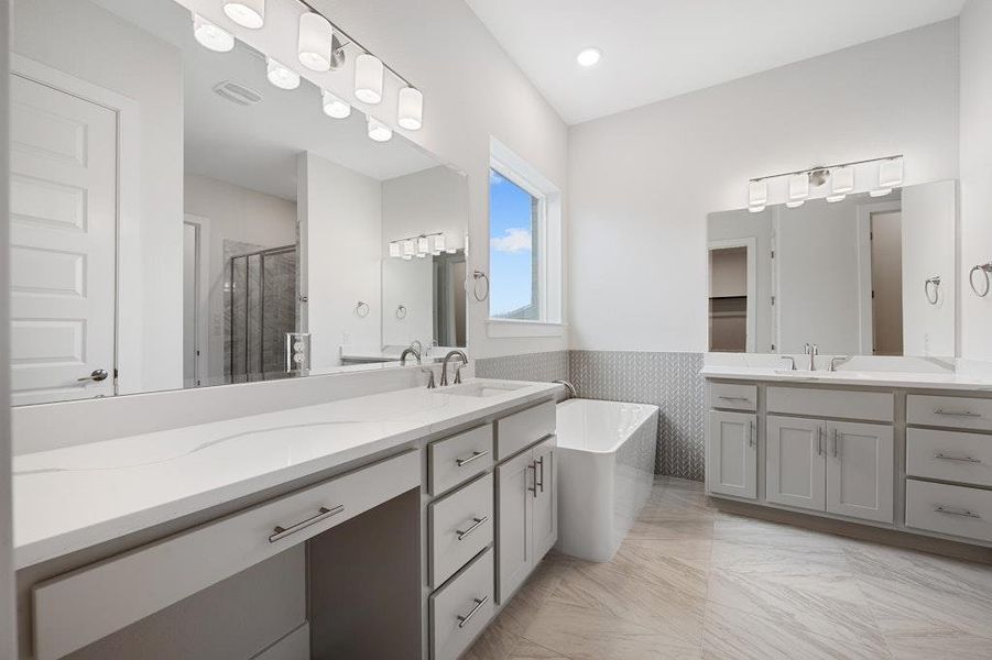 Furnished interior view inside a new home in Santa Rita Ranch, Liberty Hill (Image 9).