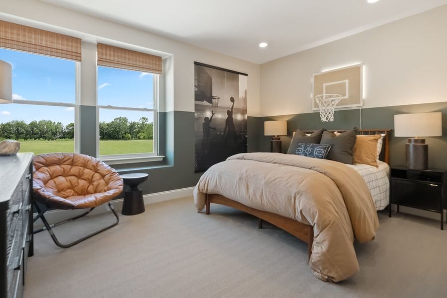 Spacious primary bedroom