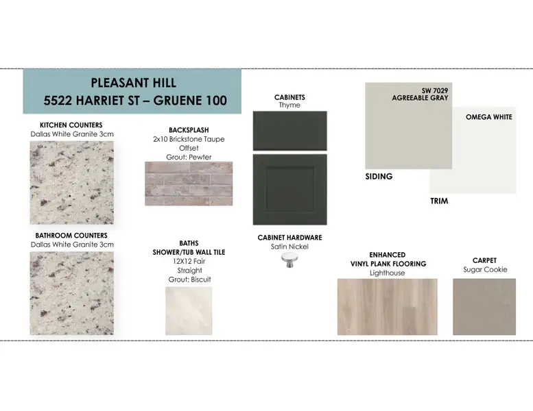 Sample of building materials used in homes in Pleasant Hill, Bryan (Image 3).