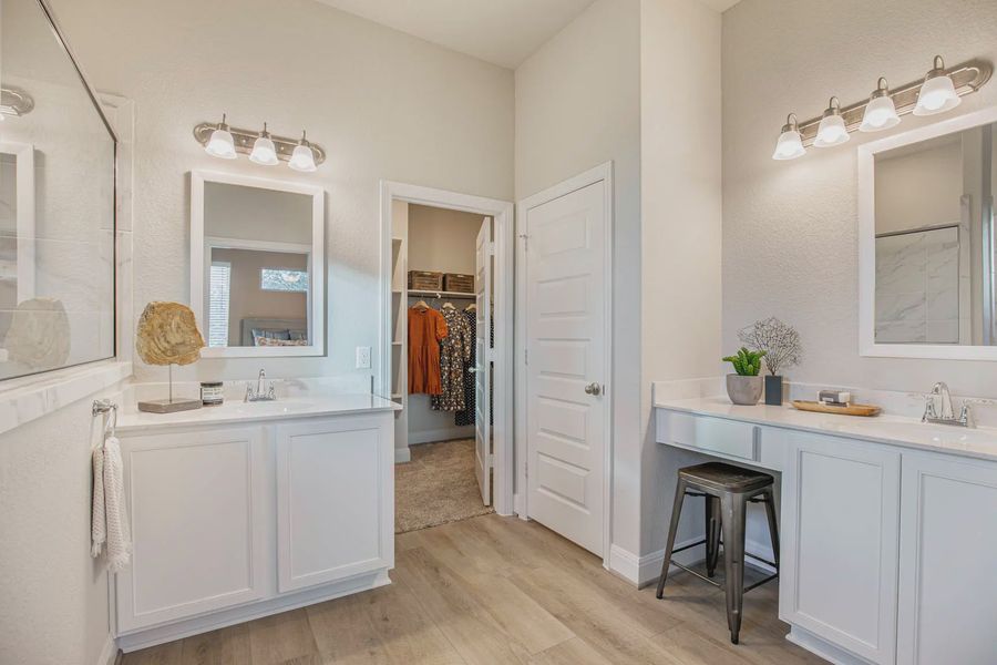 Representative furnished interior of a home built from the Lincoln by Chesmar Homes in Buffalo Crossing, Cibolo (Image 9).
