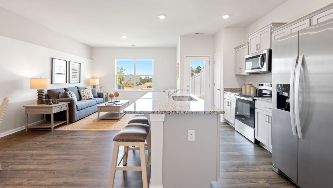 Furnished interior view inside a new home in Tanglewood Townes, Greenville (Image 6).