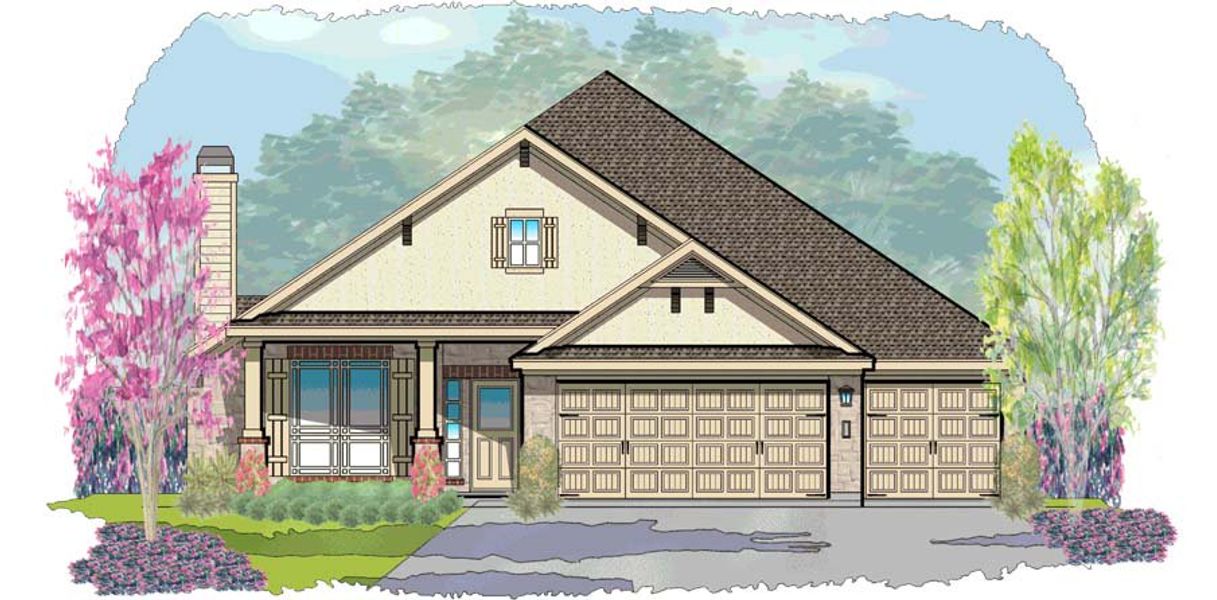 Representative rendering of the exterior for the Val Verde by Steve Klein Custom Builder (Image 1).