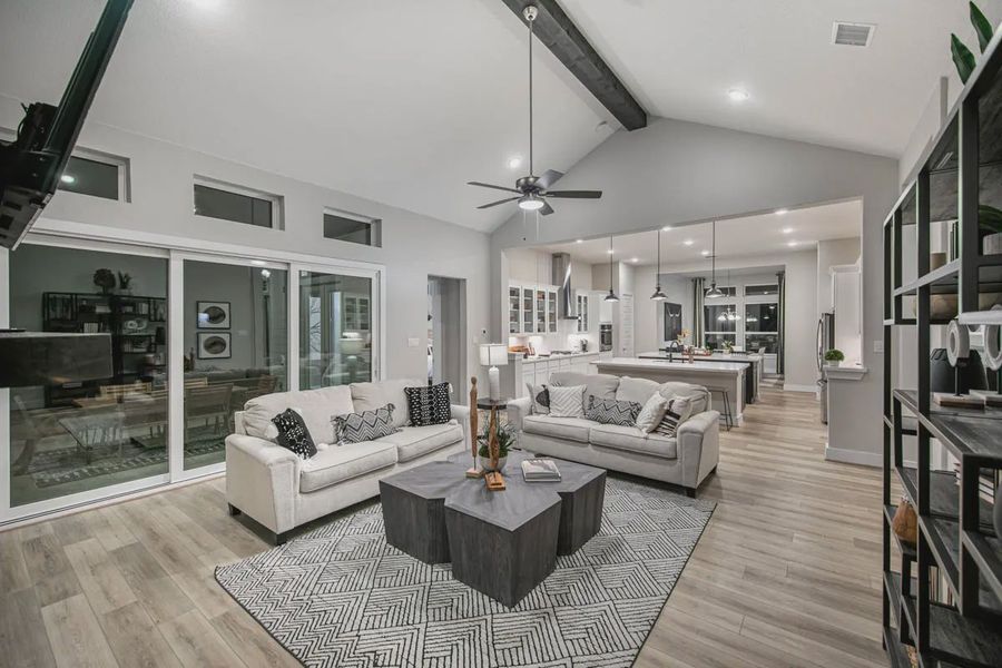 Representative furnished interior of a home built from the Raven by Chesmar Homes in Potranco Oaks 100's, Castroville (Image 13).