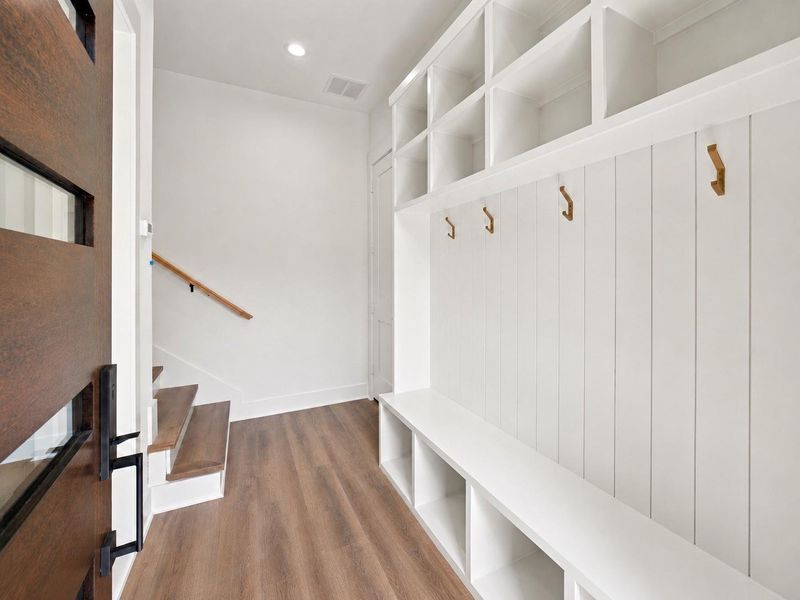 Mudroom upon entry
