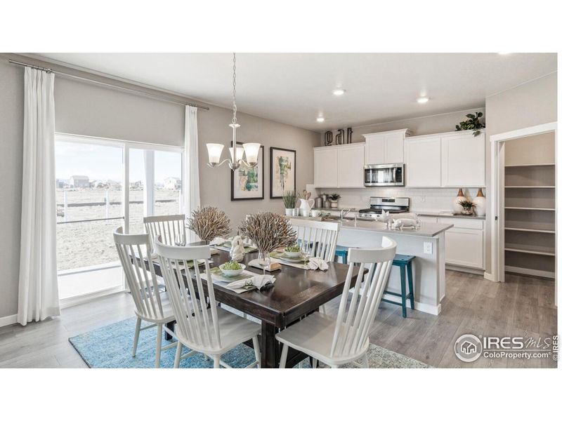 Furnished interior view inside a new home in Fossil Creek Ranch, Windsor (Image 11). Furnished interior view inside a new home in Fossil Creek Ranch, Windsor (Image 11).