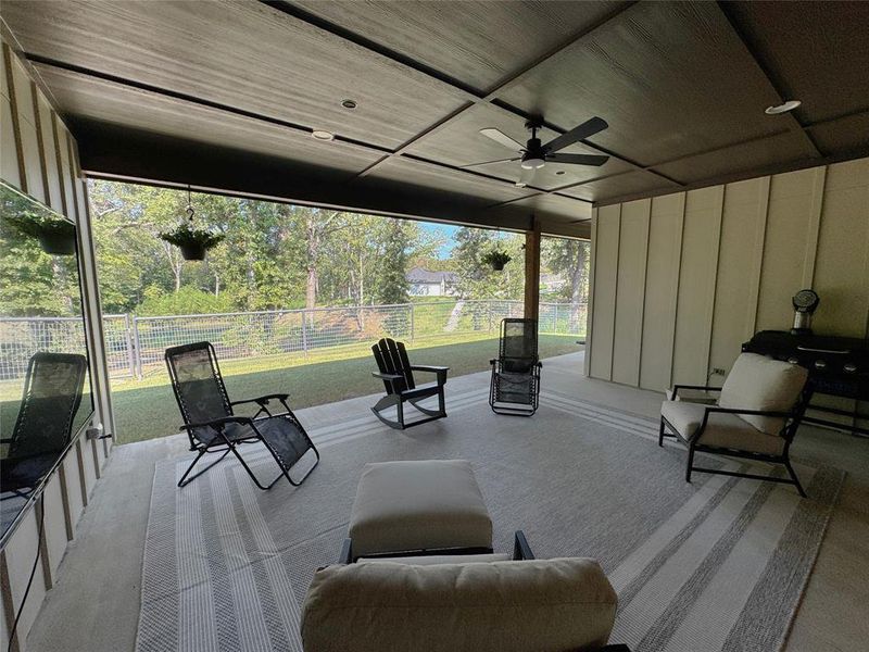 Back Patio looking towards water Back Patio looking towards water