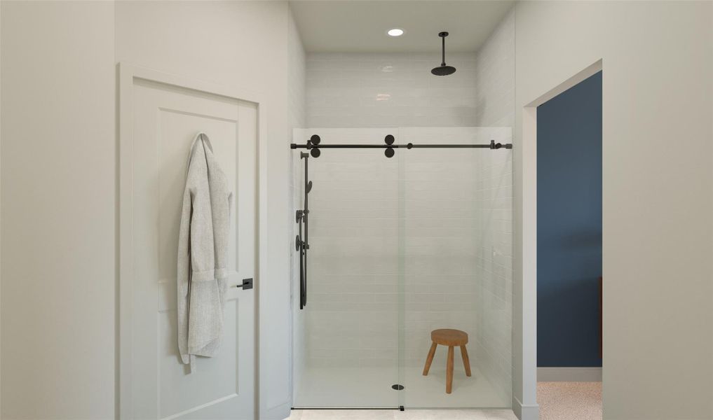 Serene primary bath with spacious shower (*Artist rendering used for illustration purposes only.)