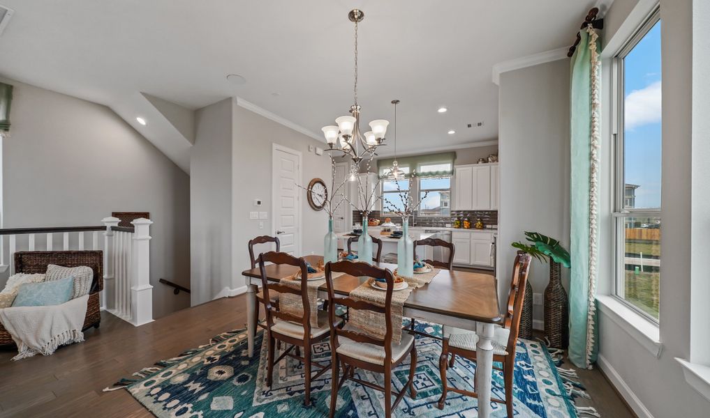 Sun-lit dining area