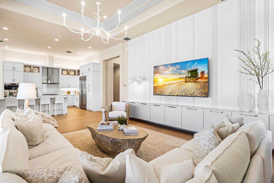 Representative furnished interior of a home built from the Aruba Grande by GL Homes in Valencia Del Mar (55+), Boynton Beach (Image 9).