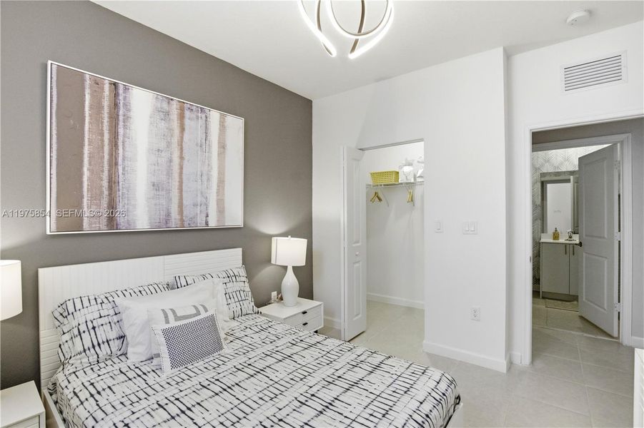 Furnished interior view inside a new home in , Miami (Image 15).