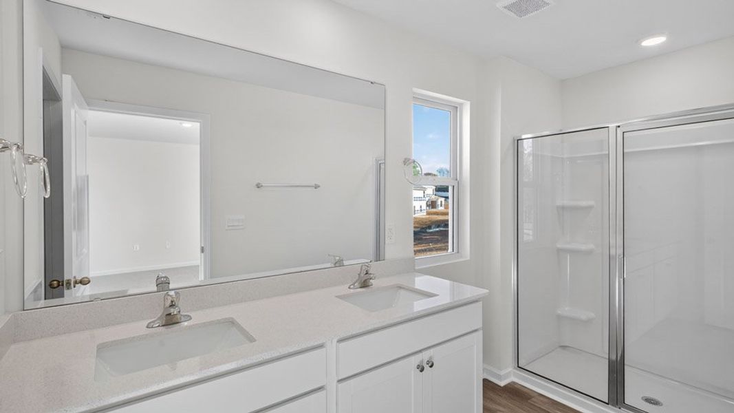 Furnished interior view inside a new home in Fishel Village, Winston-Salem (Image 10). Furnished interior view inside a new home in Fishel Village, Winston-Salem (Image 10).