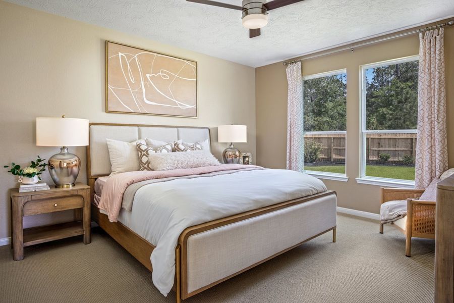 Representative furnished interior of a home built from the 1675 Modeled by KB Home in Sagecrest Preserve, Conroe (Image 6).