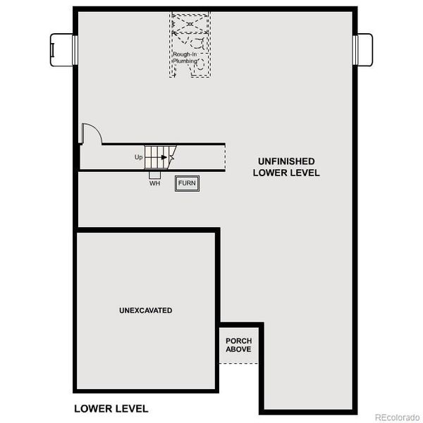 2D floor plan layout of this home in Floret Collection at Parkdale Commons, Lafayette, CO (Image 3).