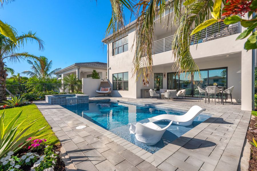 Representative exterior details of a home built from the Mallorca by GL Homes in Lotus Edge, Boca Raton (Image 3).