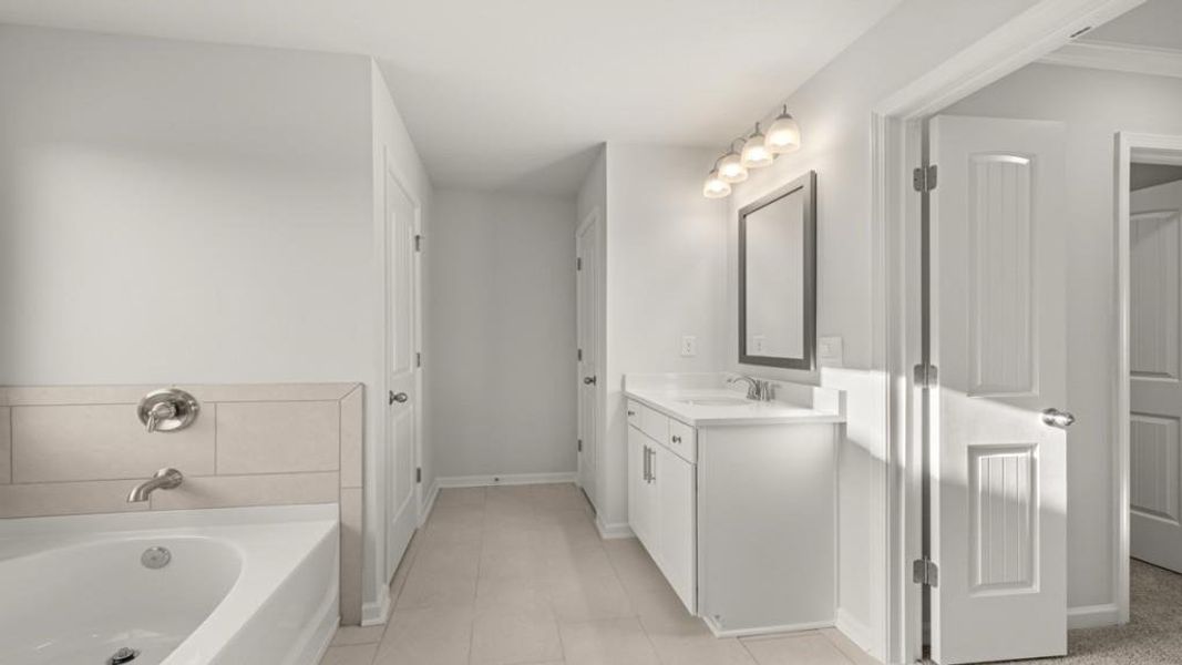 Furnished interior view inside a new home in Hamptons at Riverwood East, Dallas (Image 34).