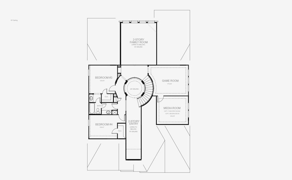 2D floor plan layout for the 3395W by Perry Homes in Juniper Springs 60', Lockhart, TX (Image 5). 2D floor plan layout for the 3395W by Perry Homes in Juniper Springs 60', Lockhart, TX (Image 5).