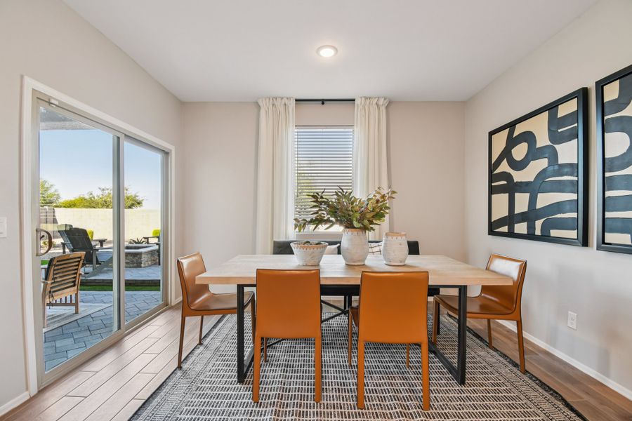 Dining nook off kitchen. Finishes and options may vary by community.