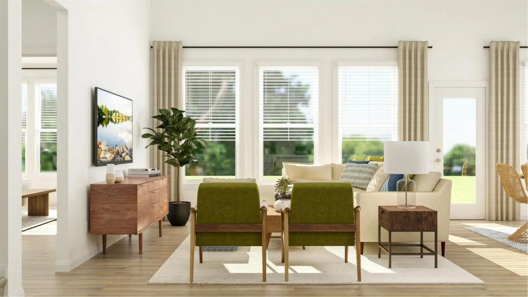 Furnished interior view inside a new home in Lively Ranch: Brookstone Collection, Georgetown (Image 17).