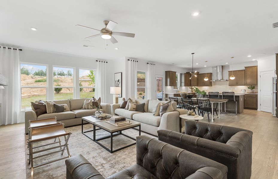 Furnished interior view inside a new home in Sierra Creek, Hoschton (Image 3). Furnished interior view inside a new home in Sierra Creek, Hoschton (Image 3).