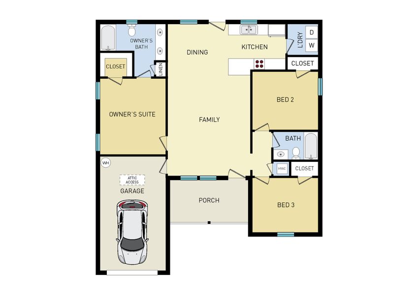 2D floor plan layout of this home in , Crestview, FL (Image 3).