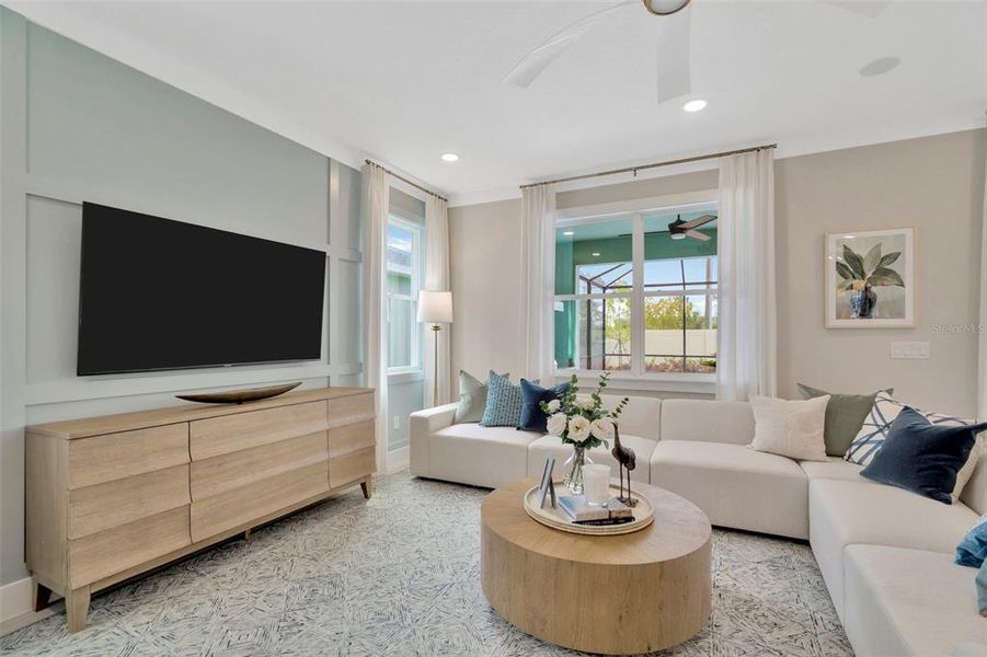 Furnished interior view inside a new home in Primrose at Longleaf, New Port Richey (Image 17).