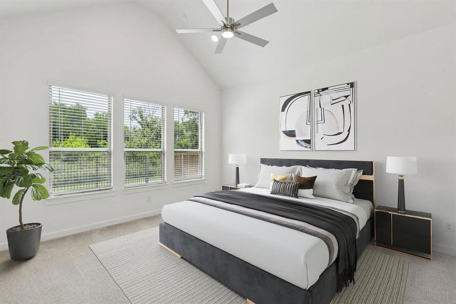 Primary Suite in the Da Vinci II home plan by Trophy Signature Homes – REPRESENTATIVE PHOTO