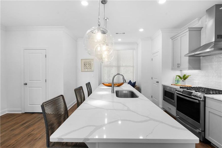 Furnished interior view inside a new home in Brackley Townhomes, Cumming (Image 64). Furnished interior view inside a new home in Brackley Townhomes, Cumming (Image 64).