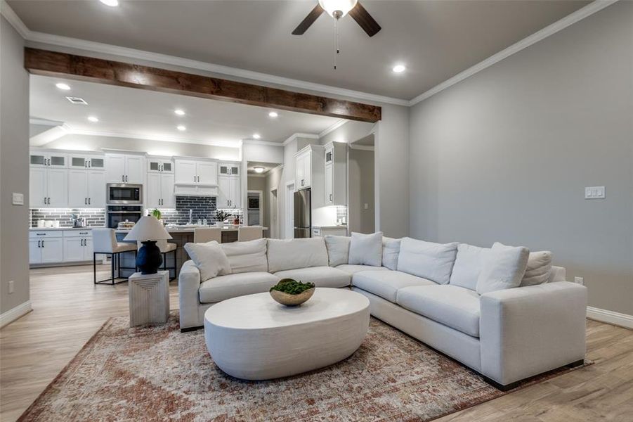 Furnished interior view inside a new home in Lynx Hollow Estates, Forney (Image 14).
