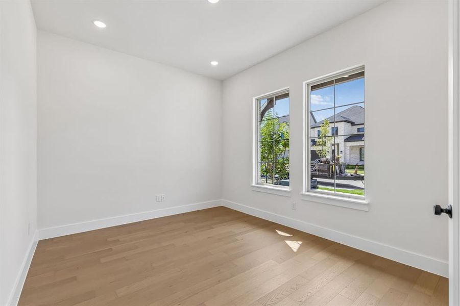 The professional working from home will appreciate this private, light filled home office. The professional working from home will appreciate this private, light filled home office.
