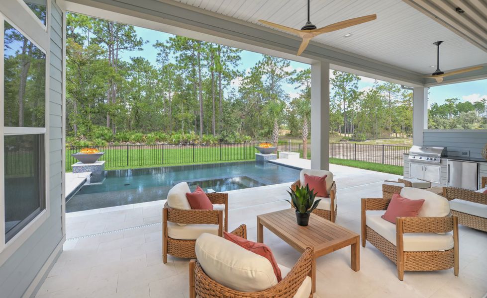 Exterior details and patio area of a home in Seven Pines, Jacksonville (Image 21).