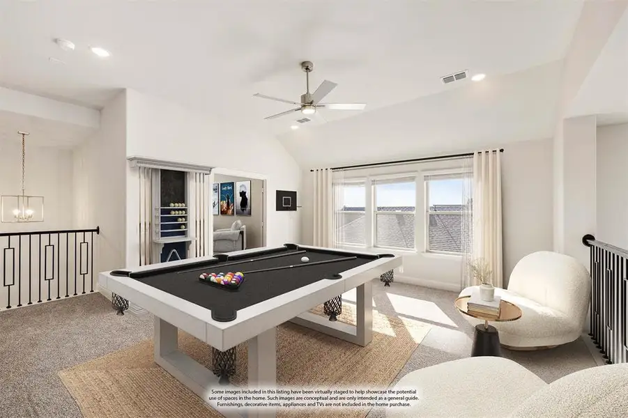 Furnished interior view inside a new home in Hayes Crossing, Midlothian (Image 18). Furnished interior view inside a new home in Hayes Crossing, Midlothian (Image 18).