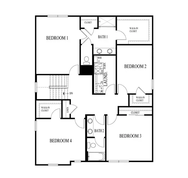 2D floor plan layout for the Holcombe by D.R. Horton in Peachtree Meadows, Rockwall, TX (Image 3).