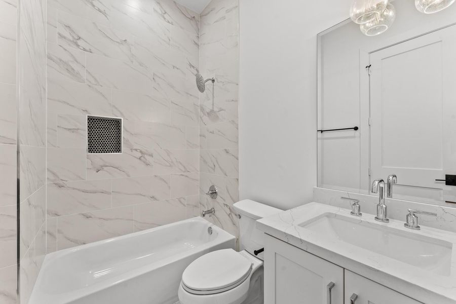 Furnished interior view inside a new home in , West University Place (Image 39).