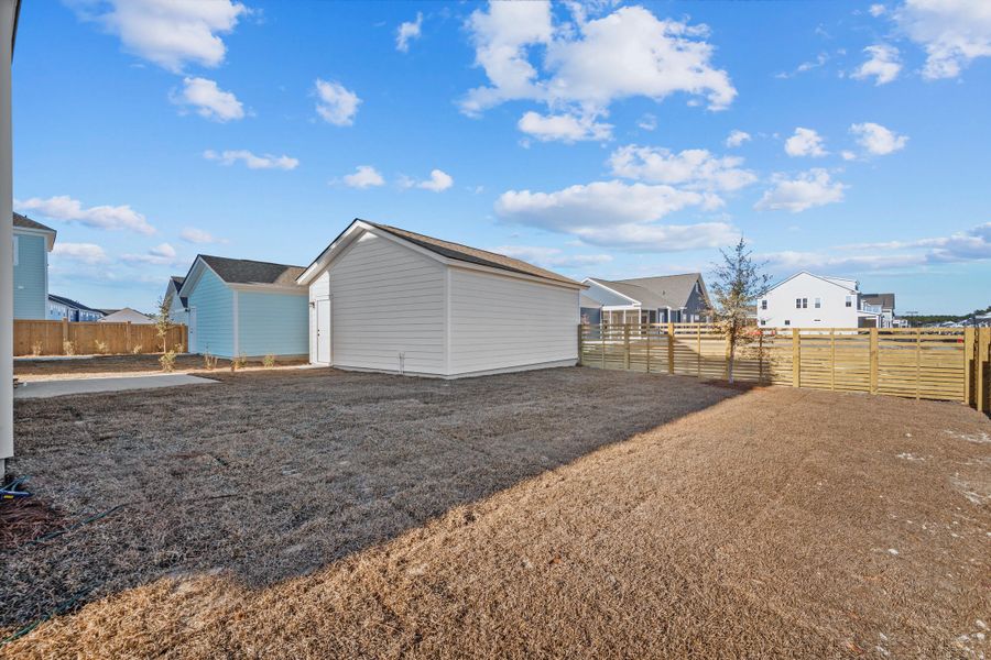 Exterior details and patio area of a home in Nexton, Summerville (Image 24).
