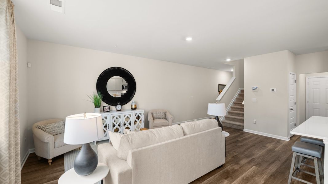 Representative furnished interior of a home built from the Salisbury by D.R. Horton in Echo Glen, Stockbridge (Image 15).