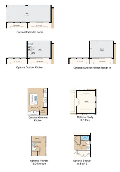 2D floor plan layout of this home in Esplanade at McKinnon Groves, Winter Garden, FL (Image 4).