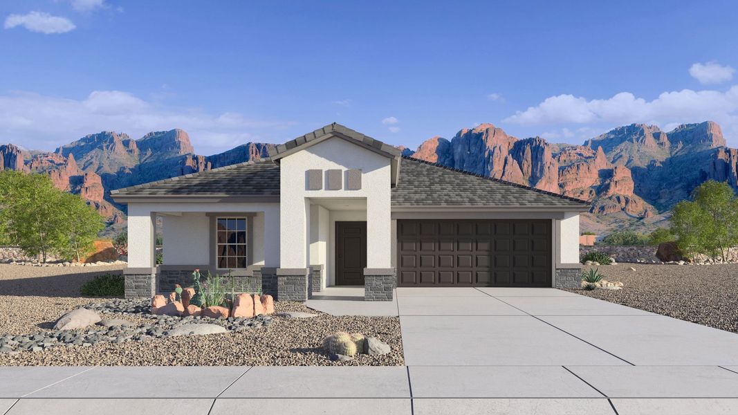 Representative exterior photo of a completed home built from the Laveen by D.R. Horton in Remington, Buckeye, AZ (Image 21). Representative exterior photo of a completed home built from the Laveen by D.R. Horton in Remington, Buckeye, AZ (Image 21).