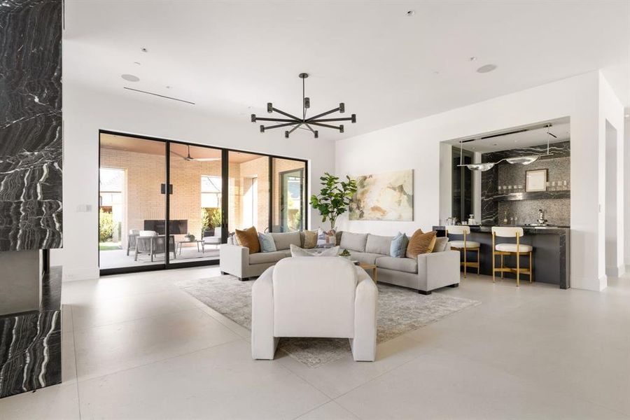 Furnished interior view inside a new home in , Dallas (Image 14).