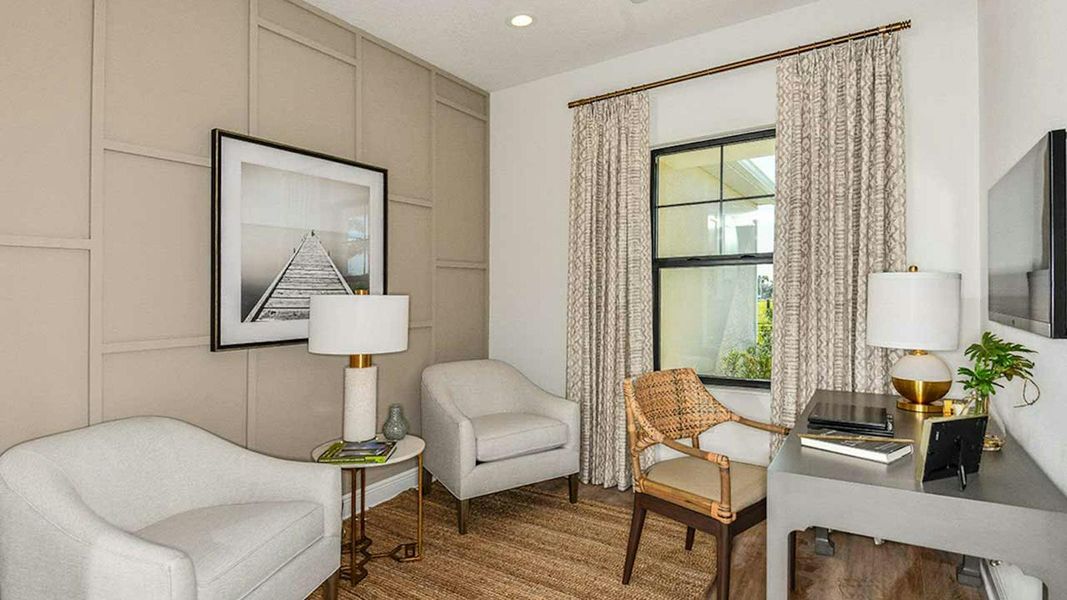 Furnished interior view inside a new home in Canoe Creek Real Estate and Homes for Sale in Parrish, FL - Neal Communities, Parrish (Image 14). Furnished interior view inside a new home in Canoe Creek Real Estate and Homes for Sale in Parrish, FL - Neal Communities, Parrish (Image 14).