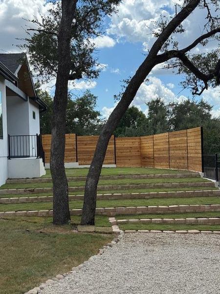 View of terraced back yard View of terraced back yard