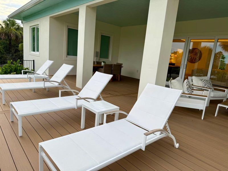 lounge area on back deck - main house lounge area on back deck - main house