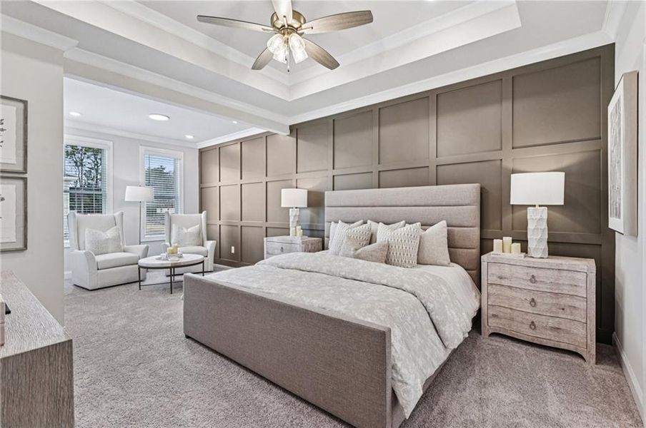 Furnished interior view inside a new home in Byers Park, Alpharetta (Image 45).