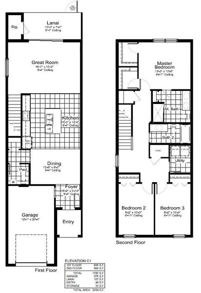 2D floor plan layout of this home in Grand Park Real Estate and Homes for Sale in Sarasota, FL - Neal Communities, Sarasota, FL (Image 5).