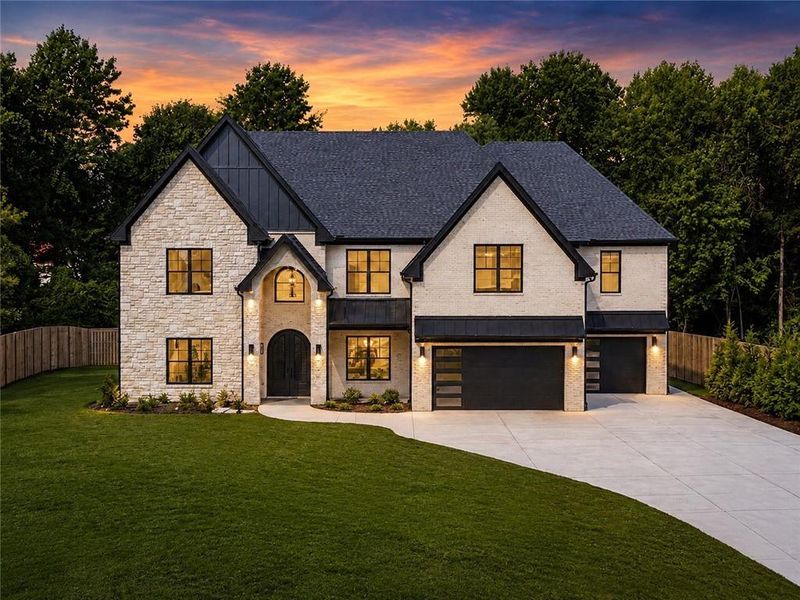 Front exterior of a new home in , Suwanee, GA, highlighting curb appeal (Image 29).