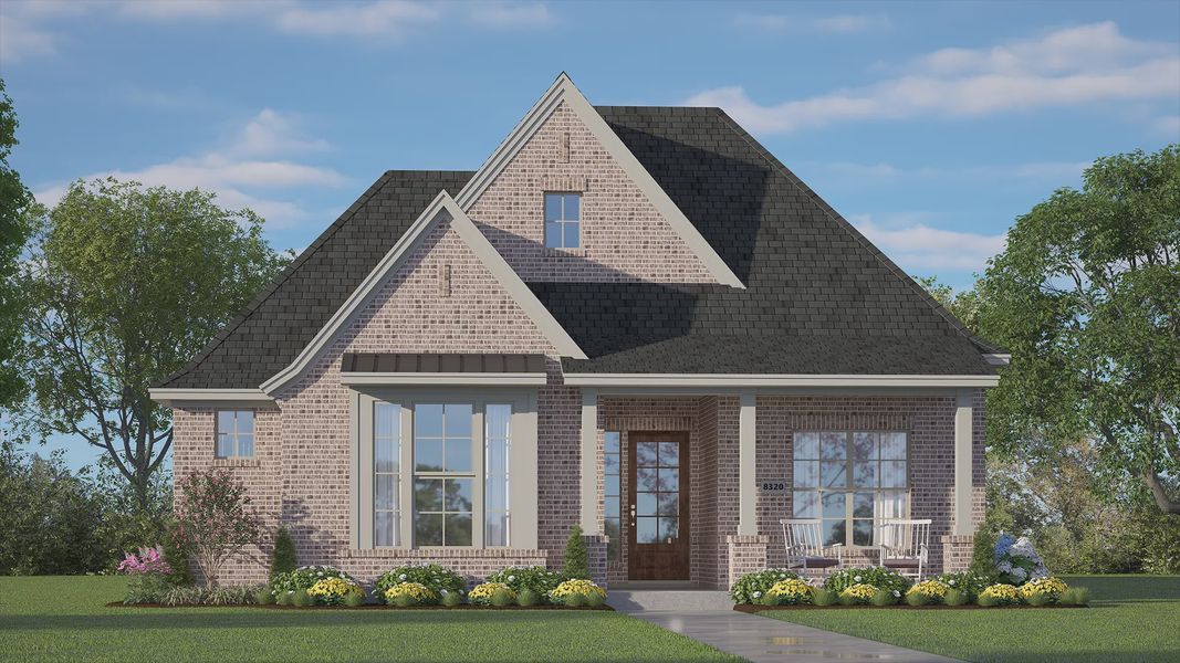 Representative exterior photo of a completed home built from the Palmer by Chesmar Homes in Riceland 50's, Mont Belvieu, TX (Image 17).