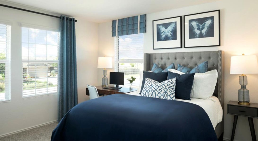 Furnished interior view inside a new home in Devine Lake: Highlands 3-Car Collection, Leander (Image 6).