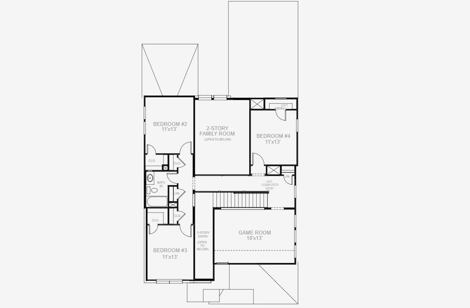 2D floor plan layout for the 2442W by Perry Homes in Juniper Springs 45', Lockhart, TX (Image 4). 2D floor plan layout for the 2442W by Perry Homes in Juniper Springs 45', Lockhart, TX (Image 4).