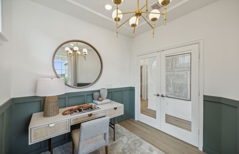 Flex space shown as study in 55+ Active Adult Floor Plan at Del Webb Barton Village Flex space shown as study in 55+ Active Adult Floor Plan at Del Webb Barton Village