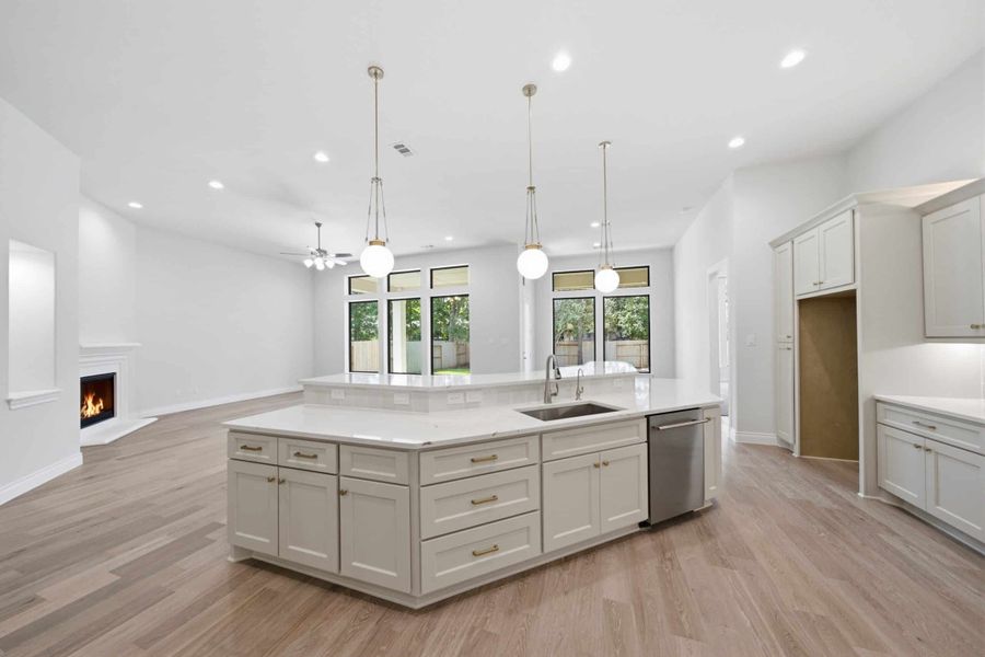 Furnished interior view inside a new home in The Woodlands Hills 65′, Willis (Image 11).