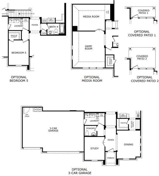 2D floor plan layout for the Concept 3135 by Risewell Homes in Silo Mills, Joshua, TX (Image 5). 2D floor plan layout for the Concept 3135 by Risewell Homes in Silo Mills, Joshua, TX (Image 5).